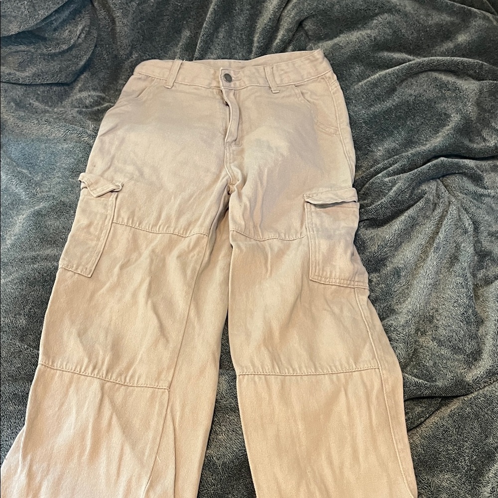 Beige Cargo Pants